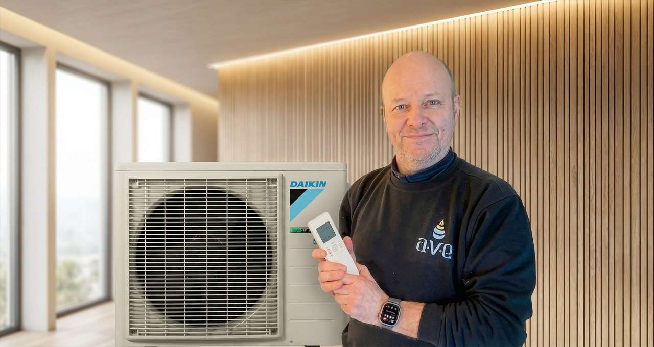 Mont&oslash;r fra AVE Systemer med Daikin utedel